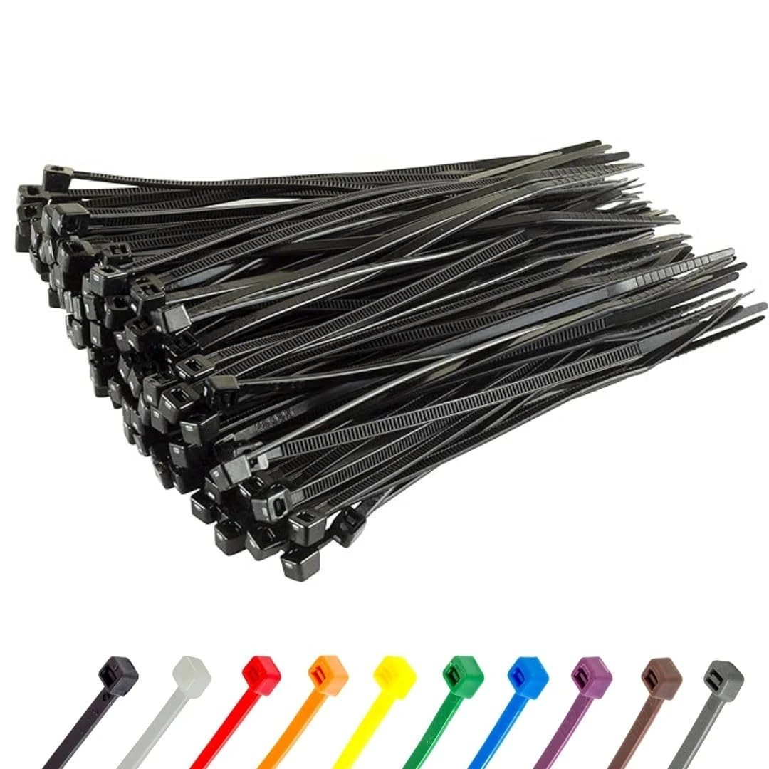 Gocableties Small Black Cable Ties, 100mm x 2.5mm, Pack of 100, 4” Premium Nylon Zip Ties, Plastic Tie Wraps, Secure Self-Locking Mechanism, for Home, Garden, Office and DIY