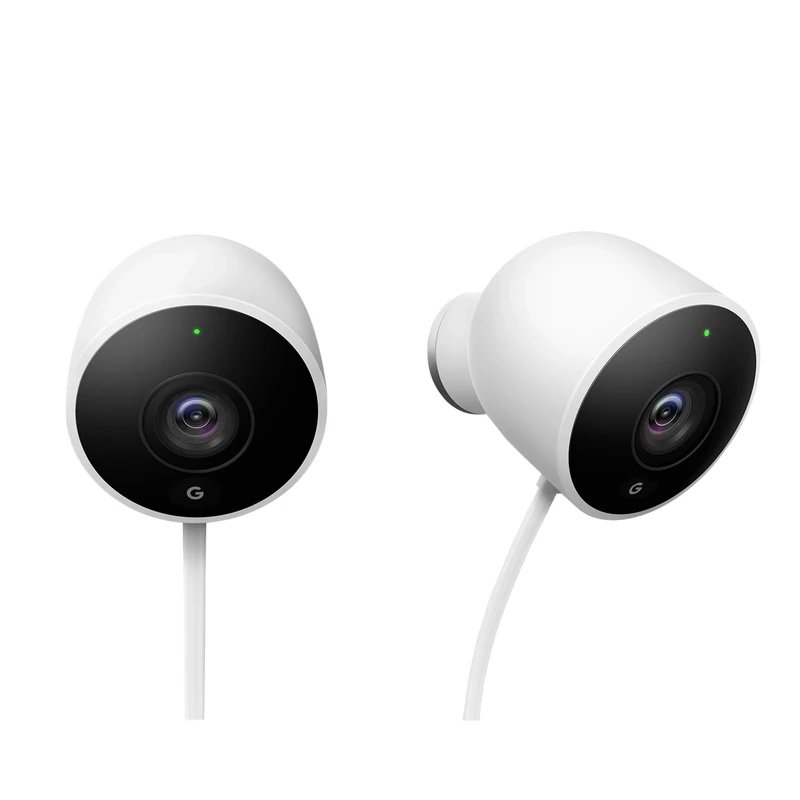 Google Nest Cam Outdoor Smart Security Camera, Twin Pack, White