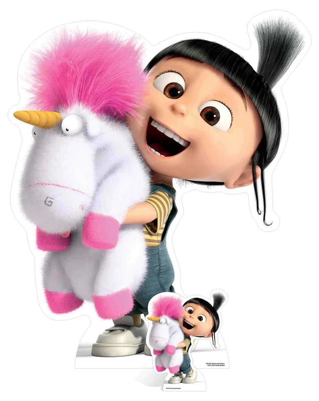 DESPICABLE ME Agnes and Fluffy Unicorn Life Size Cardboard Cut Out, Multi-Colour