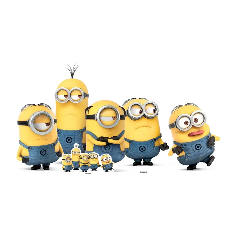 STAR CUTOUTS DESPICABLE ME Minions Group Pose Mischievous Life Size Cardboard Cut Out, Multi-Colour,92 x 170 x 92 cm