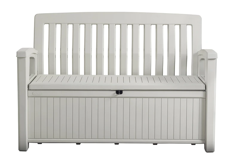 Cottage Garden and Patio Bench Trunk, 227 liters, White, 8 Litres - Image 1