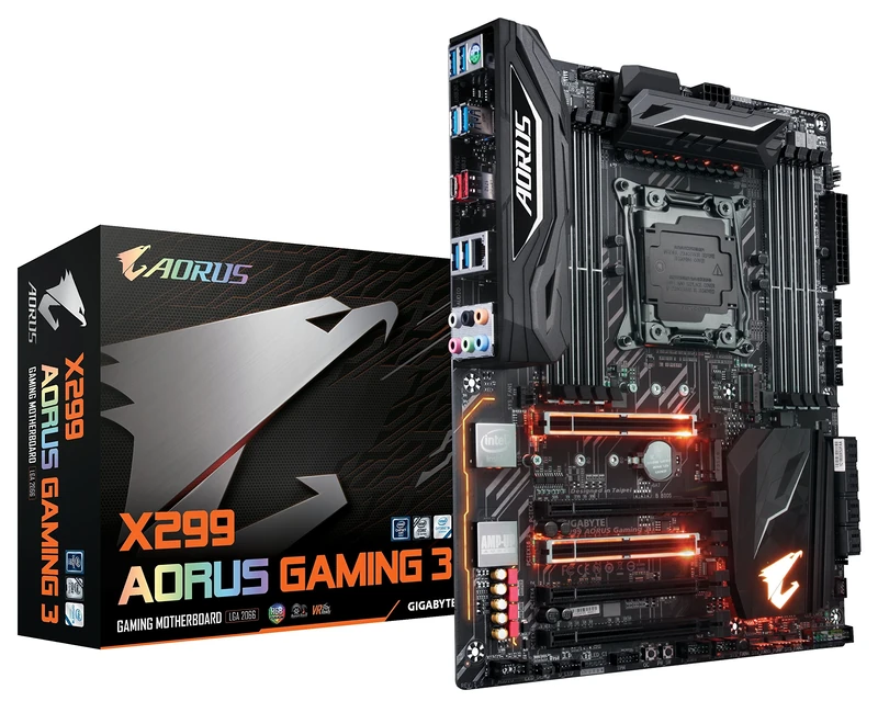 Gigabyte Intel X299 AORUS Gaming 3 Chipset LGA 2066 DDR4 SDRAM Motherboard - Black