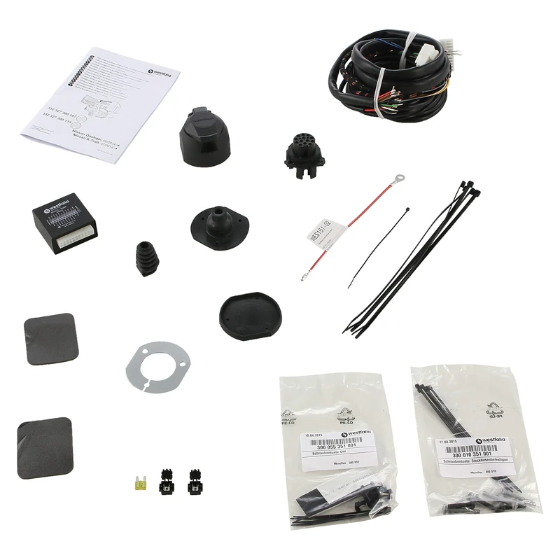 WESTFALIA Automotive 332327300113 wiring kit 13-pin and vehicle-specific Qashqai (including +2) 02/14-07/19, Nissan X-Trail (from year 07/14)