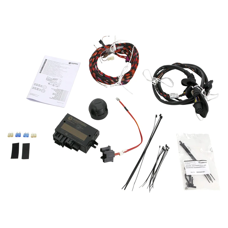 Westfalia 13-pin Vehicle-specific Wiring Kit for VW Golf 7, Tiguan, Touran, T-Roc, Audi A3, Q2, Q3, Skoda Octavia, Karoq, Kodiaq, Seat Ateca, Leon (from 06/2014) -Vehicles w/o Trailer Preparation