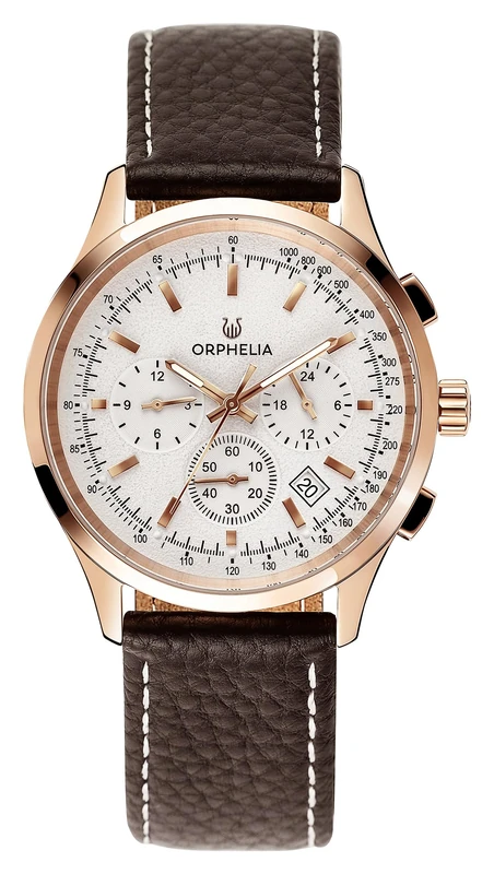 Orphelia Mens Multi Dial Quartz Watch with Leather Strap OR81703