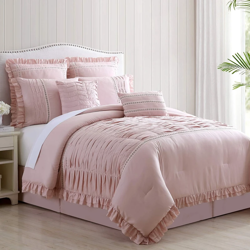 Amrapur Overseas Comforter Set, Polyester, Mauve, King