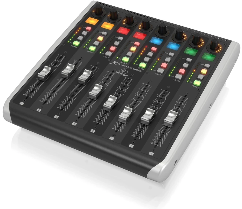 Behringer X-TOUCH EXTENDER X-TOUCH EXTENDER with 8 Touch-Sensitive Motor Faders, LCD Scribble Strips, USB Hub and Ethernet/USB Interfaces