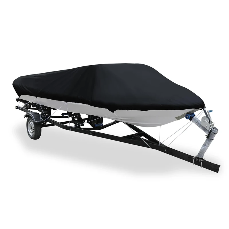 sourcingmap 20-22ft 210D Trailerable Boat Cover Fishing Ski Bass V-shape
