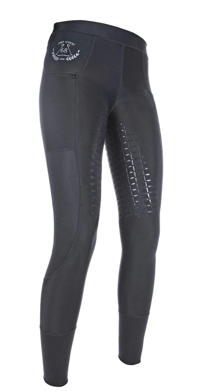 Hkm Adult Riding Leggings Mesh Silicone Full Seat 9100 Black 44-46 Trousers 9100 Black 44-46