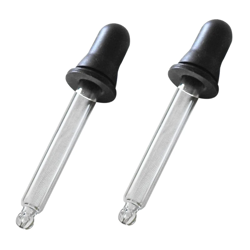Medisure Healthcare Medical First Aid Lab Eye Dropper Clear Glass Pipette x 2 Tubes