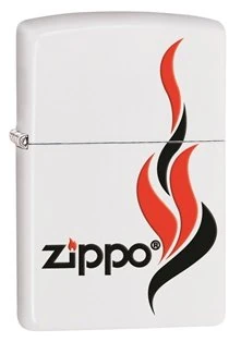 Zippo Lighter, Metal, White Matte, One Size