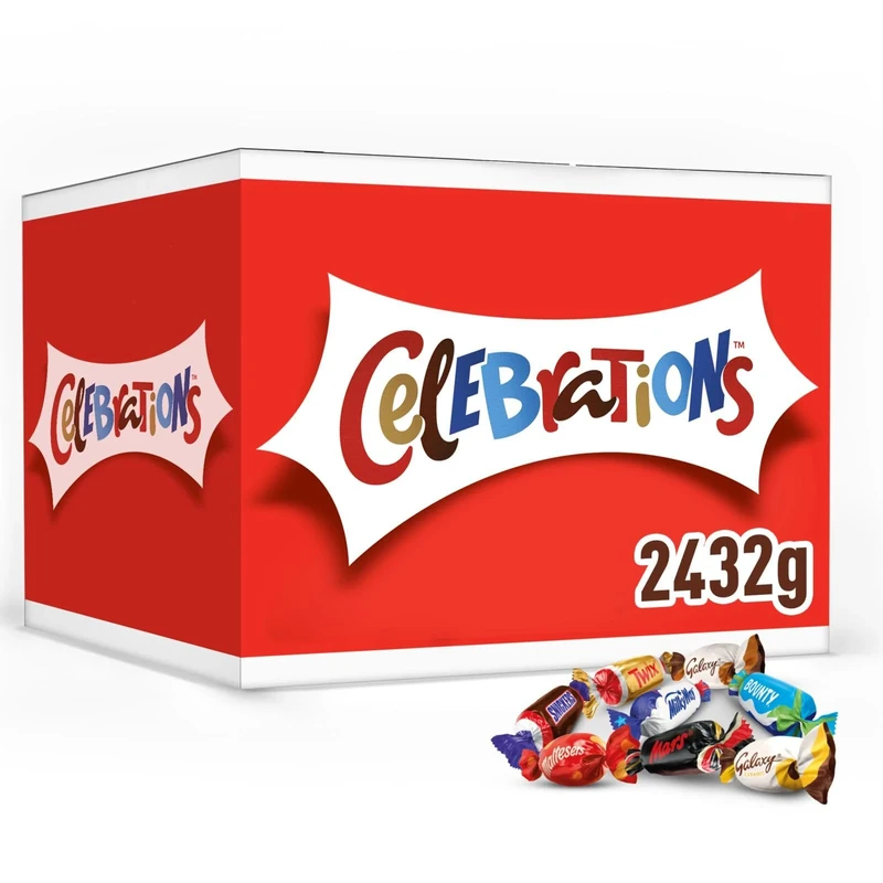 Celebrations Chocolate Bulk Box, Chocolate Gift, Mothers Day Gift, Ramadan Gifts, Easter Chocolate, 2.4kg. Ideal for Gifting, Sharing and Snacks