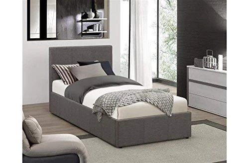 FurnitureDepot1 Istanbul Grey Fabric Ottoman Storage Bed 3ft 4ft 4ft6 5ft (3ft Single)
