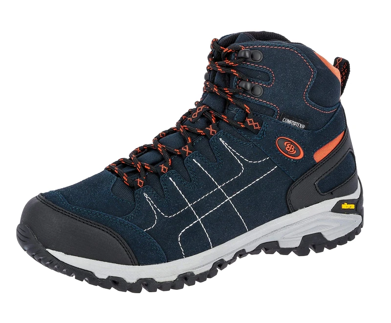 Brütting Unisex Mount Shasta High High Rise Hiking Shoes, Blue (Navy/Orange), 3.5 UK