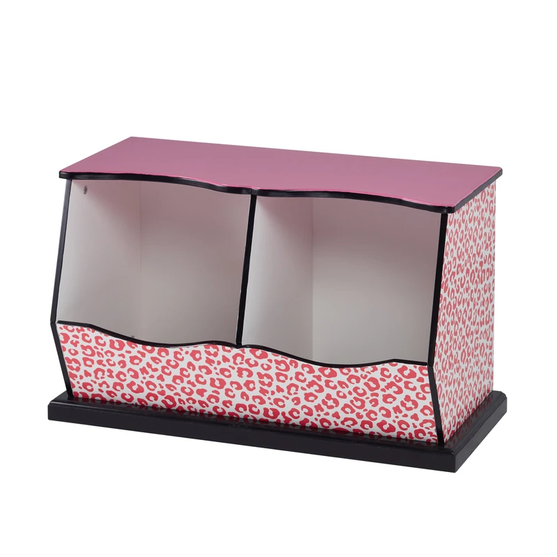 Teamson Kids Children Pink Wooden Storage Drawers Toy Box Storage TD-12473P - Image 1