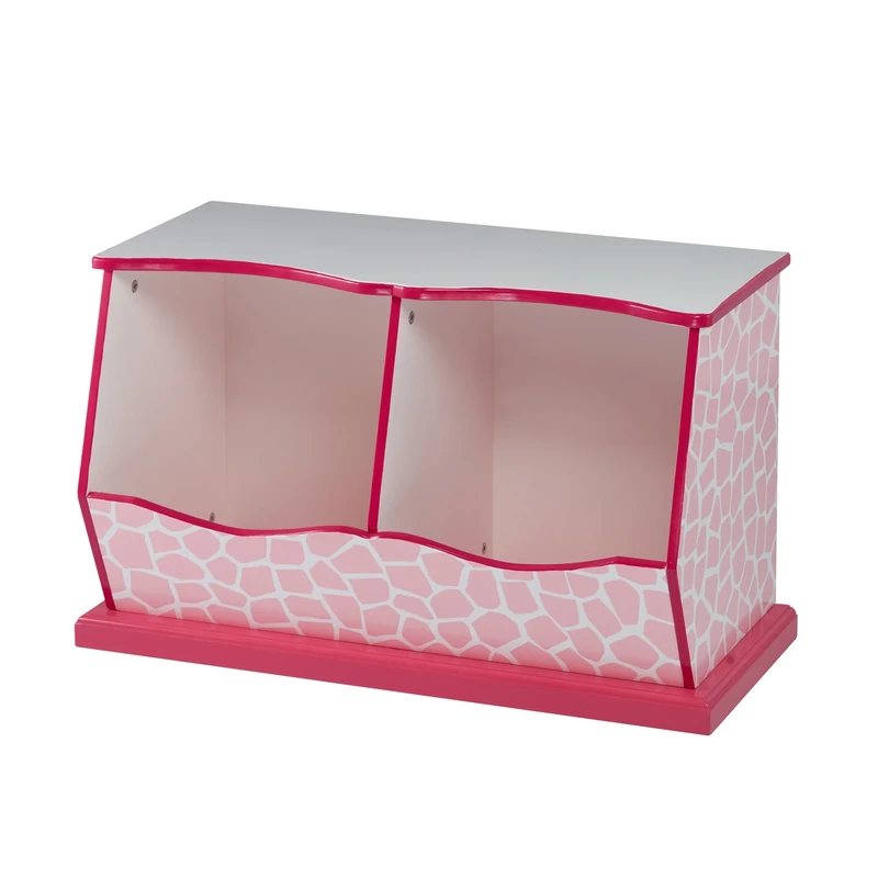 Teamson Kids Children Pink Wooden Storage Drawers Toy Box Storage TD-12474P