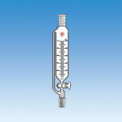 ACE Glass 7296-54 Filtering Funnel, Graduated, Pressure Equalizing, GLASS Plug, 500 mL Capacity, 24/40 Top Joint, 1 mL