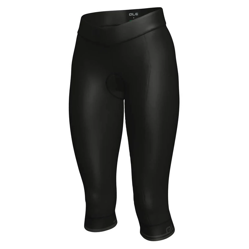 Alé Cycling Women's Pragma Classico 3/4 Cycling Tights, Black/Charcoal Grey, L