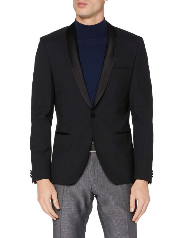 HUGO MEN Men's Alstons Suit Jacket, Black (Black 001), 106