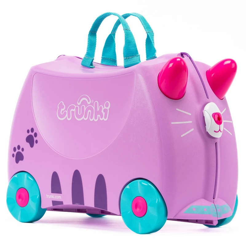 Trunki Children’s Ride-On Suitcase And Kid's Hand Luggage | Perfect Toy Gift for Toddler Boys & Girls : Cassie Cat (Lilac)