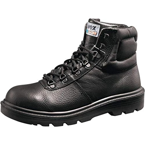 UVEX 8458.9-6 Clyde Lace-up Safety Boot with Hydroflex 3D Foam Insole, S2, EU 39, Size 6, Black