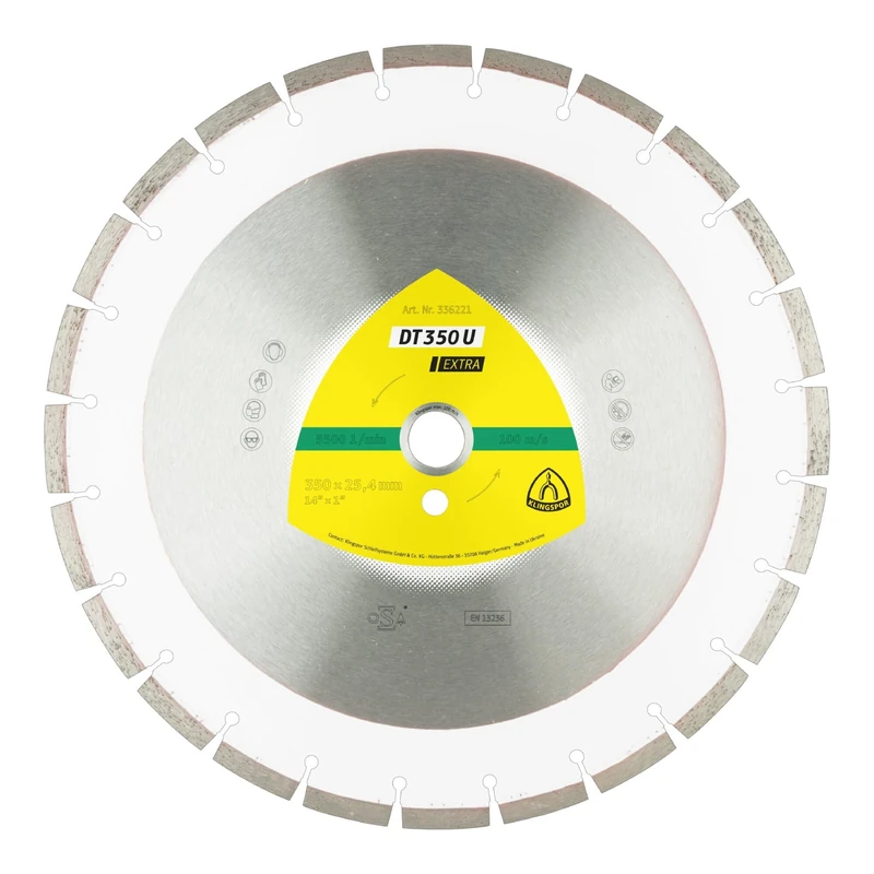 Klingspor KLI-336223 336223 DT 350 U Diamond Cutting Discs 300 x 2.8 x 20 mm 21 Segments 40 x 2.8 x 10 mm Standard Teeth Contents: 1 Piece