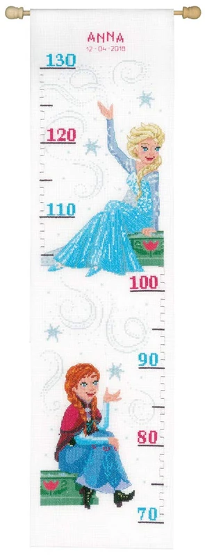 Vervaco Counted Cross Stitch Kit: Height Chart: Frozen - Sisters Forever, Assorted