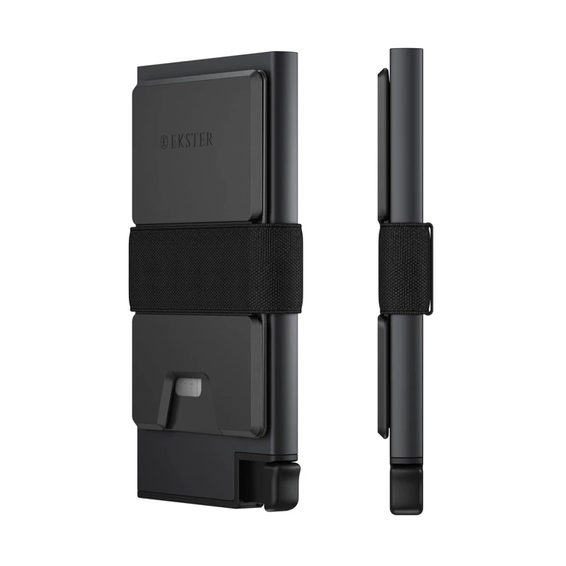 Ekster Aluminum Cardholder Wallet | RFID Wallet for Men & Women | Slim & Minimalist Aluminum Wallet with Pop Up Cardholder (Space Grey)