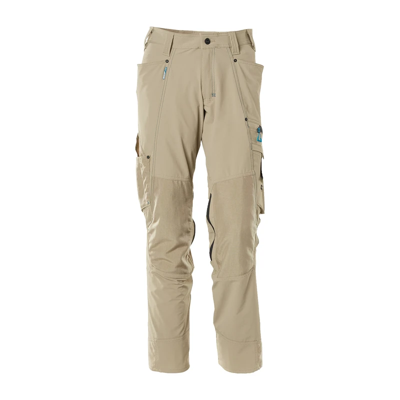 Mascot 17179-311-55-76C46 Trousers with Kneepad Pockets, Light Khaki, 76C46