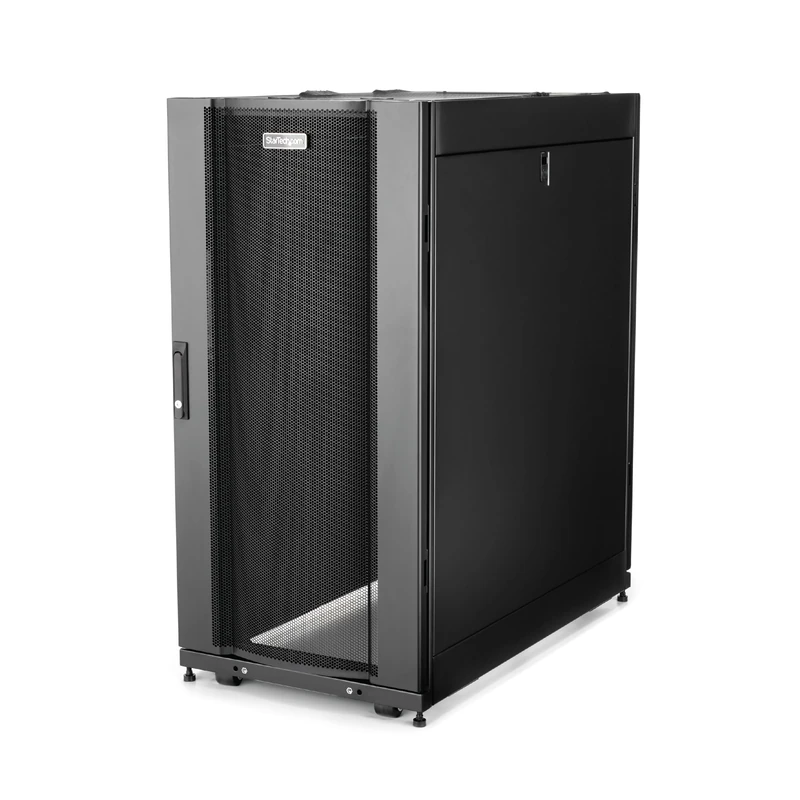 StarTech.com 4-Post 25U Server Rack Cabinet, 19" Data Rack Cabinet Kit for IT / Network Equipment, with Adjustable Mounting Rails, Ships Fully Assembled