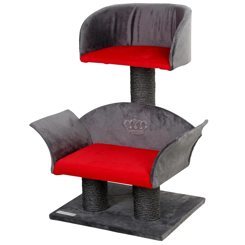Kerbl Lounge Deluxe Cat Tree 70 cm Grey/Red
