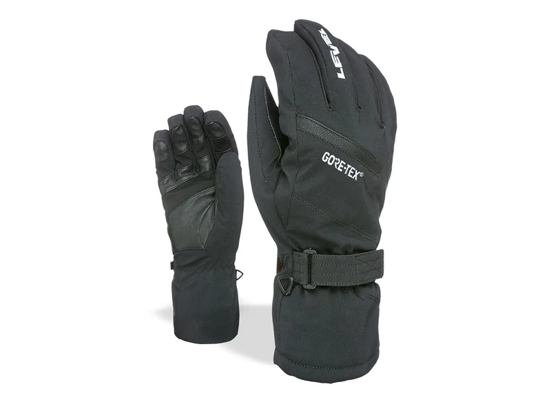Level Waterproof Gore-Tex Men's Outdoor Skiing Gloves available in Black - Size 8