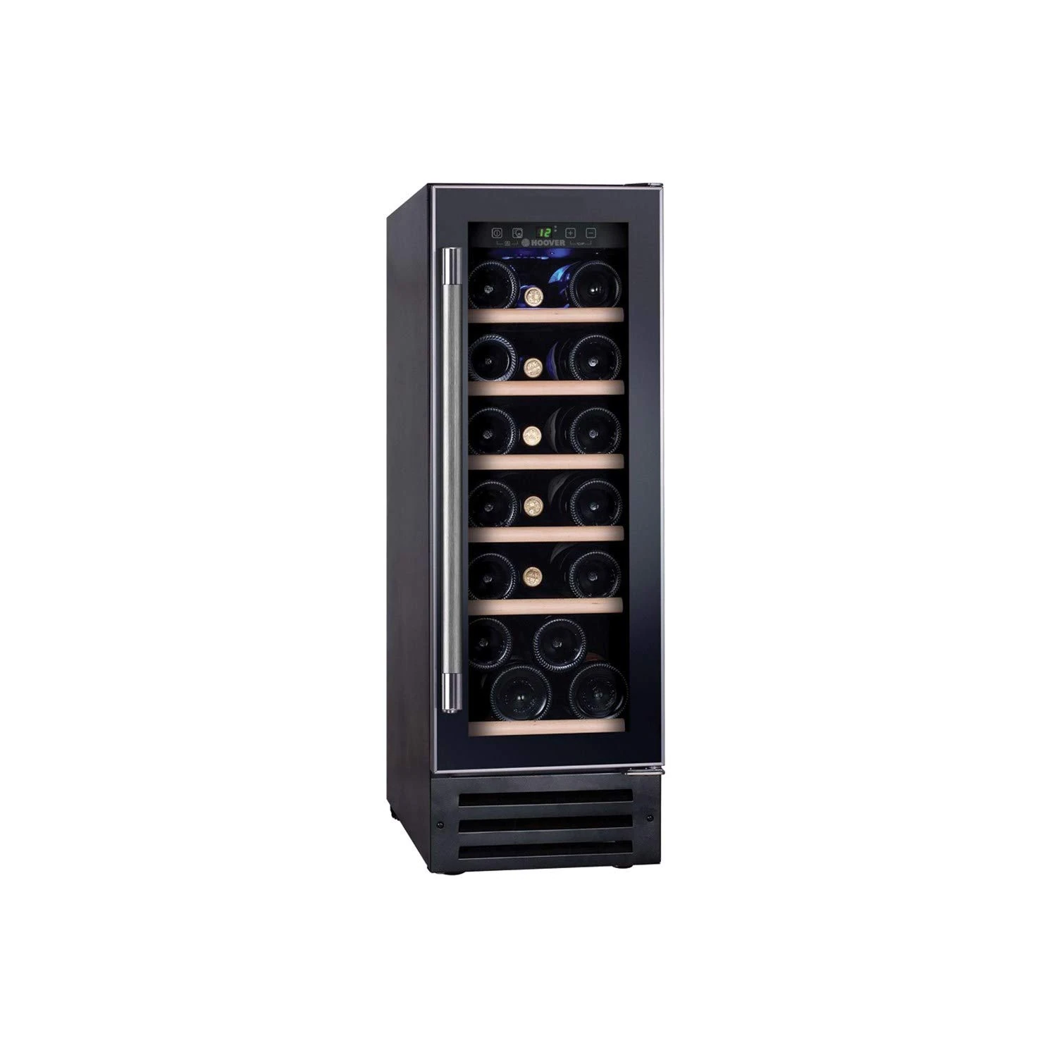 Hoover HWCB30UK Wine Cooler Integrated 19 Bottle Single Zone 30cm Black