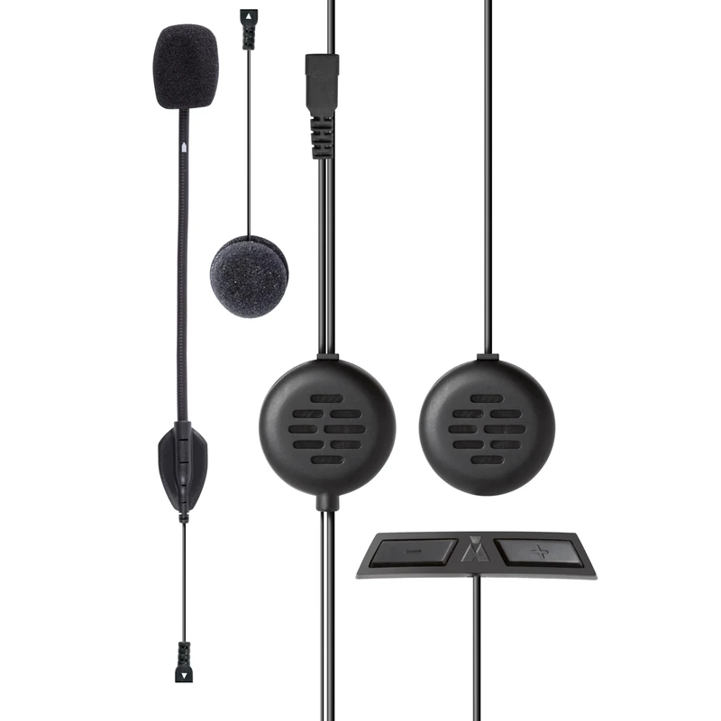 Midland - BTGO Uni Universal Bluetooth Motorcycle Intercom, Waterproof Helmet Bluetooth Headset for all Helmets, 200m, 8H Battery, Stereo Audio with DSP, Compatible with GPS and Other Brands Intercoms