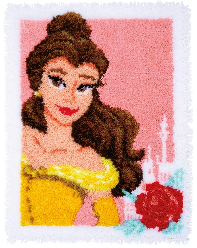 Vervaco Latch Hook: Rug: Carpet-Enchanted Beauty, Cotton, Multi-Colour, 10 x 1 x 14 cm