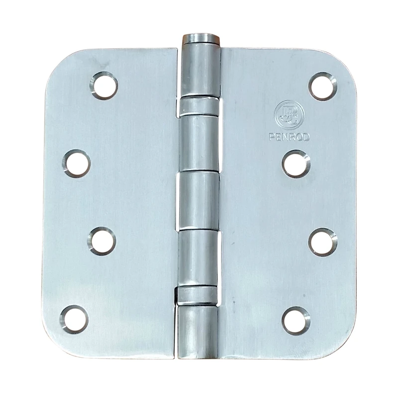 Stainless Steel Ball Bearing Penrod Door Hinges - 4" inch with 5/8" inch Radius - Riveted Non-Removable Pin - 3 Pack