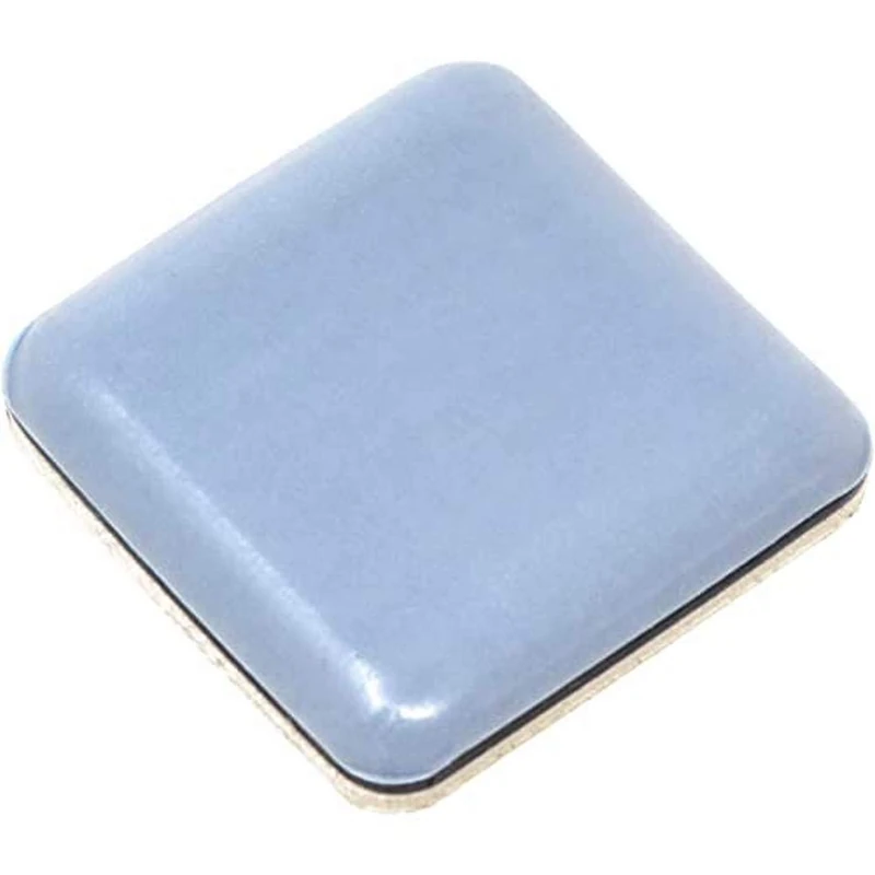 Adsamm® / 100 x PTFE glides | 1,18'' x 1,18'' (30x30 mm) | grey-blue | square | Premium quality self-adhesive furniture sliders by Adsamm® - Image 1