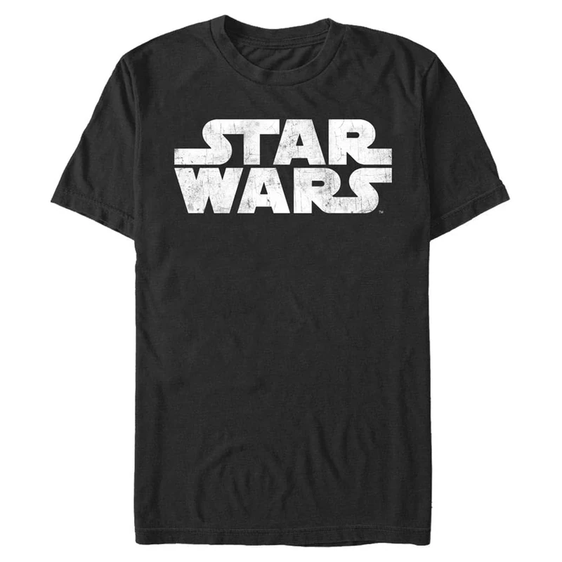 Star Wars Men's Simplest Logo Graphic Tee Shirt, Black, XXL