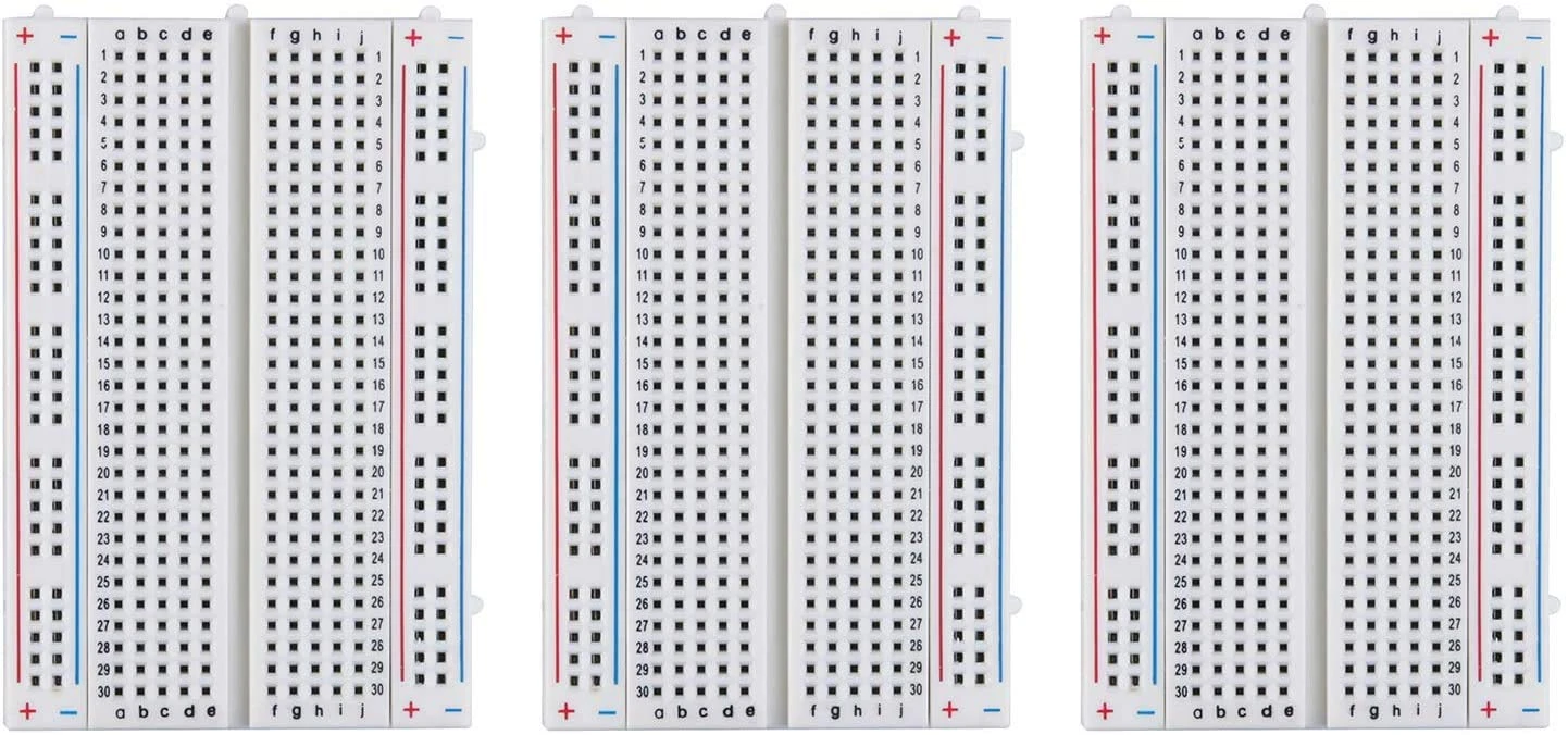 ELEGOO 3PCS 400 Points Breadboard Kit Solderless Breadboards Prototype Boards for Arduino Proto Shield Distribution Connecting Blocks