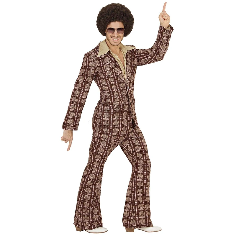 W WIDMANN MILANO Men's 70s Groovy Disco Costume - Size S