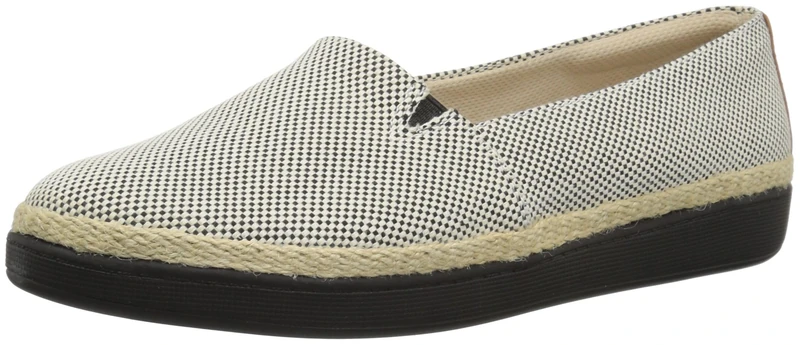 Trotters Women's Accent Ballet Flat, Black Linen, 6.5 UK - Image 1