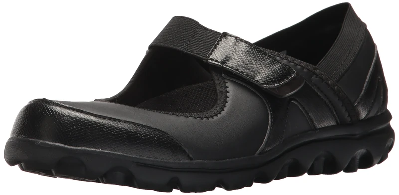 Propét Women's Onalee Mary Jane Flat, Black, 6 UK