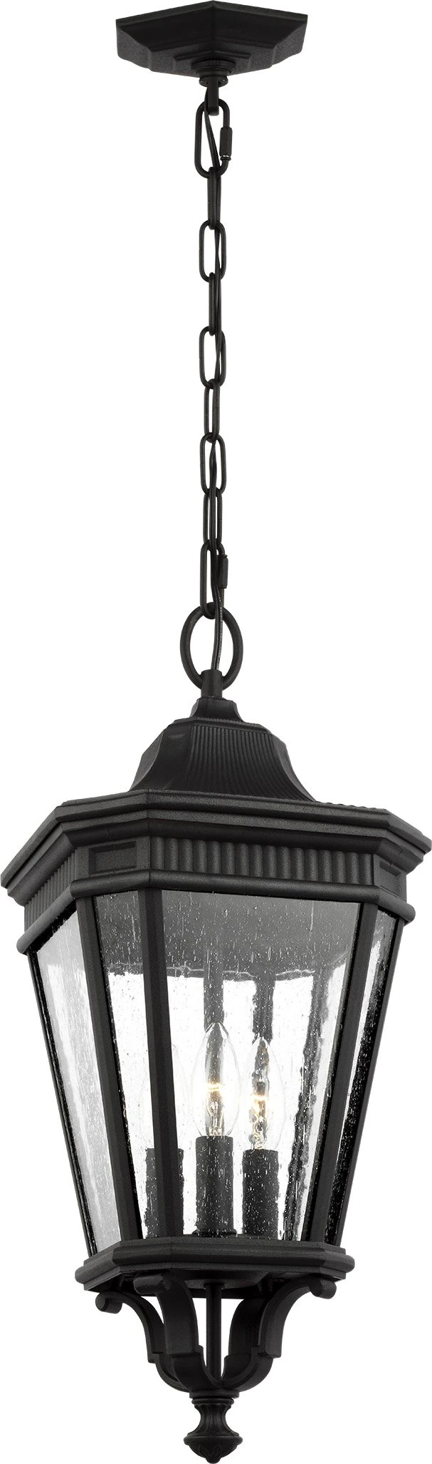 Feiss OL5431BK 3-Light Hanging Lantern, Black