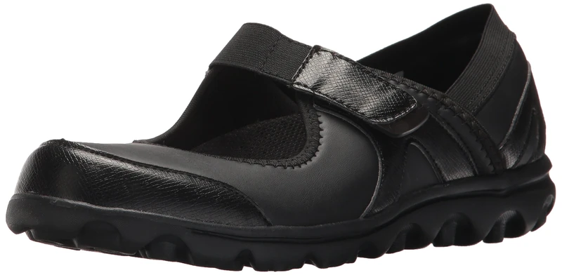 Propét Women's Onalee Mary Jane Flat, Black, 6.5 UK