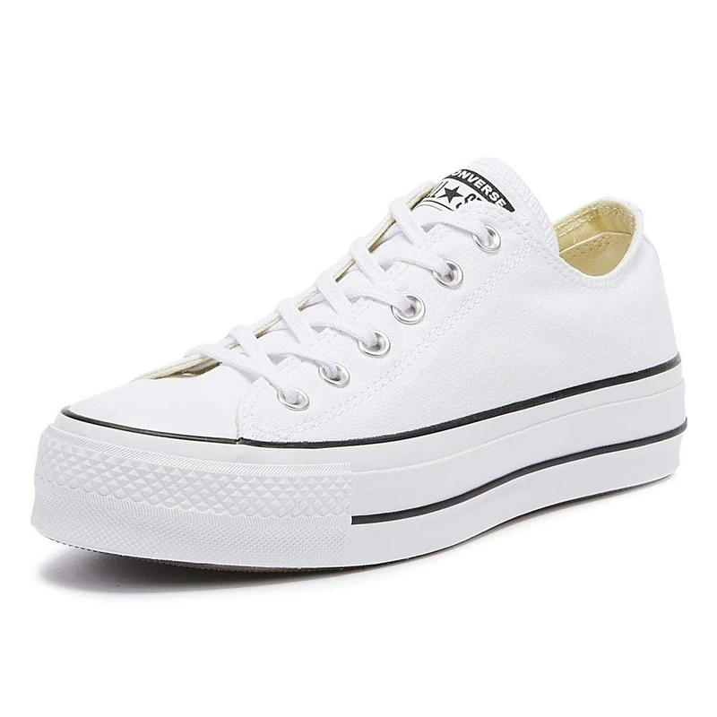 Converse All Star Low Platform White Black - 7 UK - Image 1