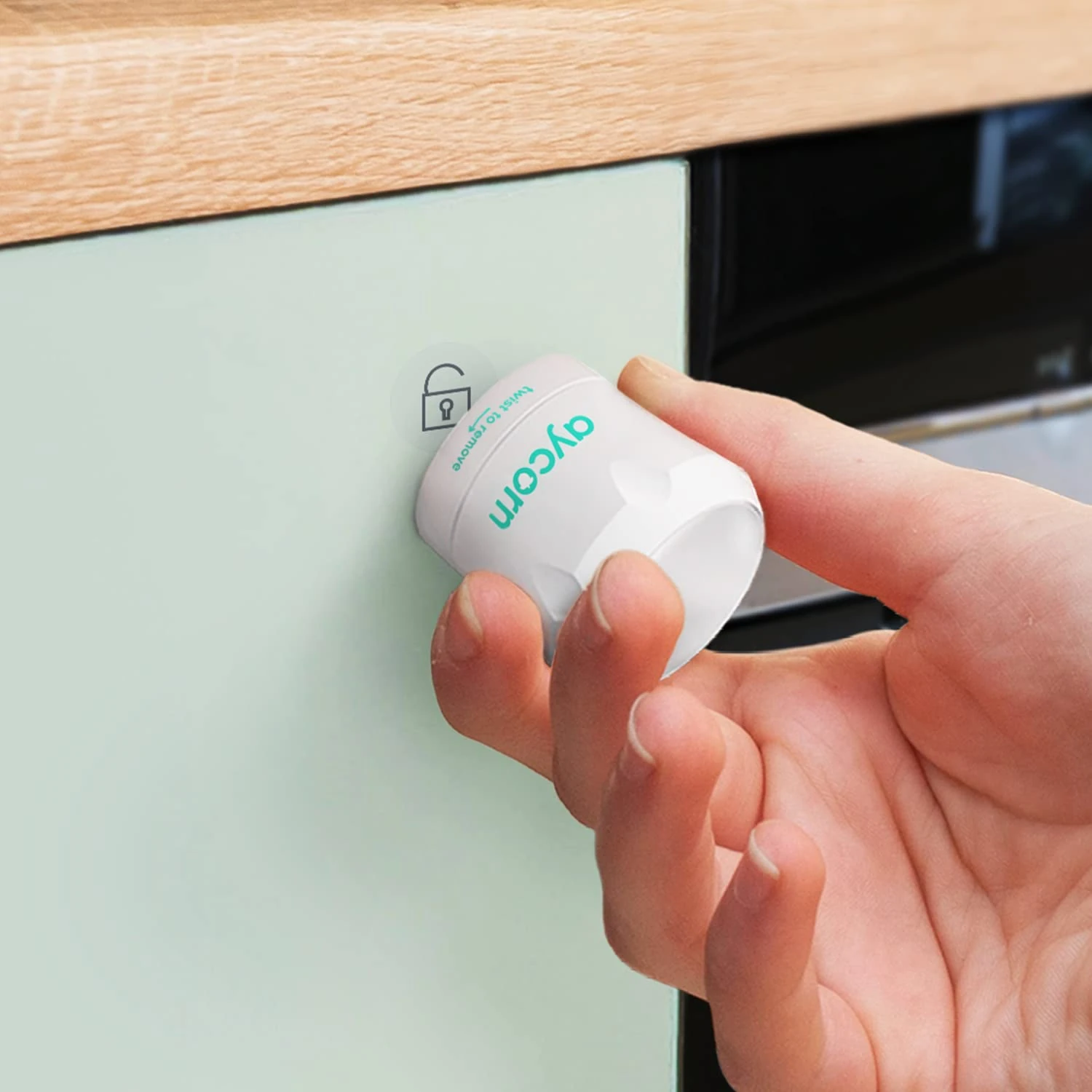 AYCORN® Magnetic Safety Cupboard Locks [10x] for Children [Includes 2X Keys] Child & Baby Safety Proofing for Kitchen, Cabinets and Drawers, 30 Second Install (No Drilling) with 3M Adhesive