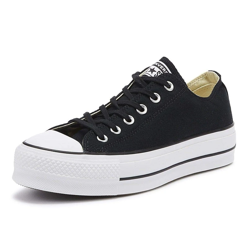 Converse Womens All Star Lift Ox Platforms Trainers Black 4 UK