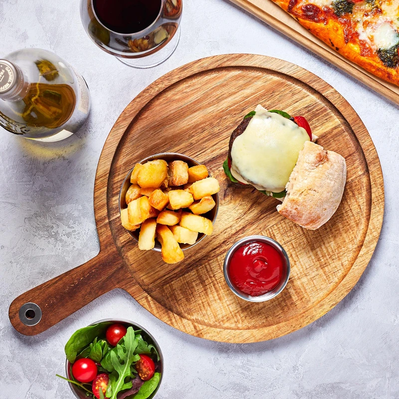 Bar@Drinkstuff Acacia Wood Serving Board 28.5cm Pack of 6