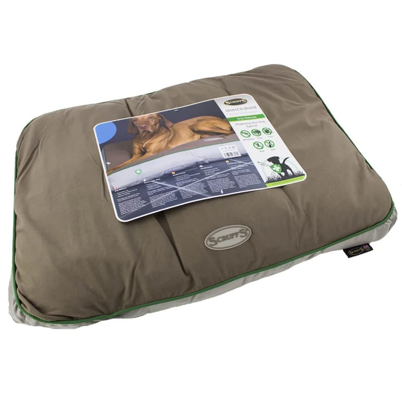 Scruffs Insect Shield Pet Mattress, 100 x 70 cm, Large, Taupe, 0.72 kg