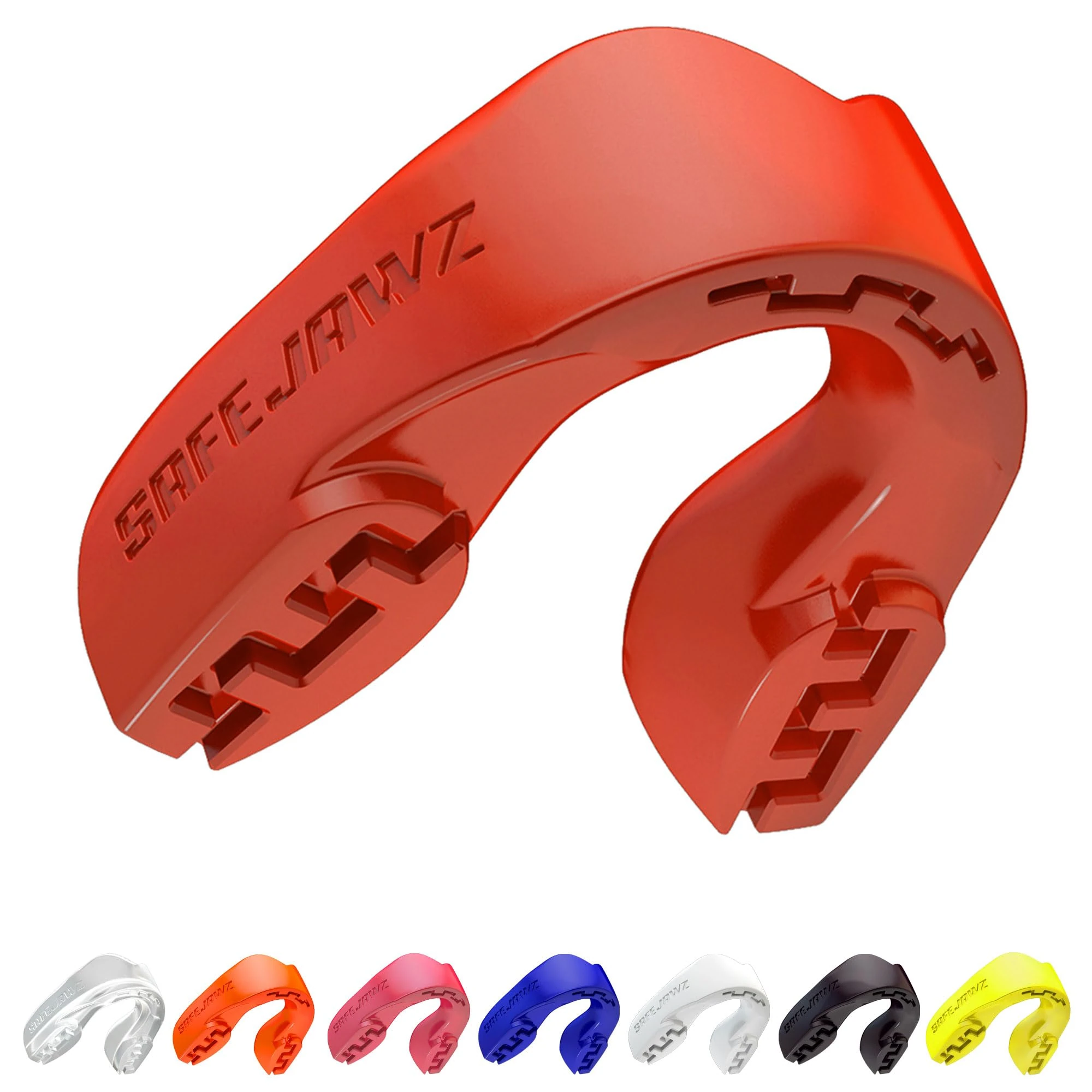 SAFEJAWZ Mouthguard Slim Fit, Adults and Junior Gum Shield with Case for Boxing, MMA, Rugby, Martial Arts, Judo, Karate, Hockey and All Contact Sports